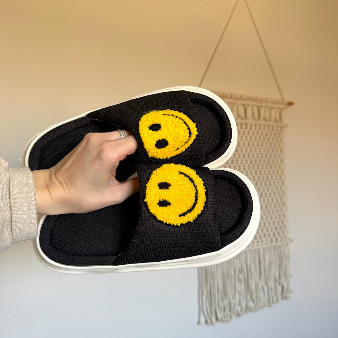 Pantofole con piattaforma Happy Face