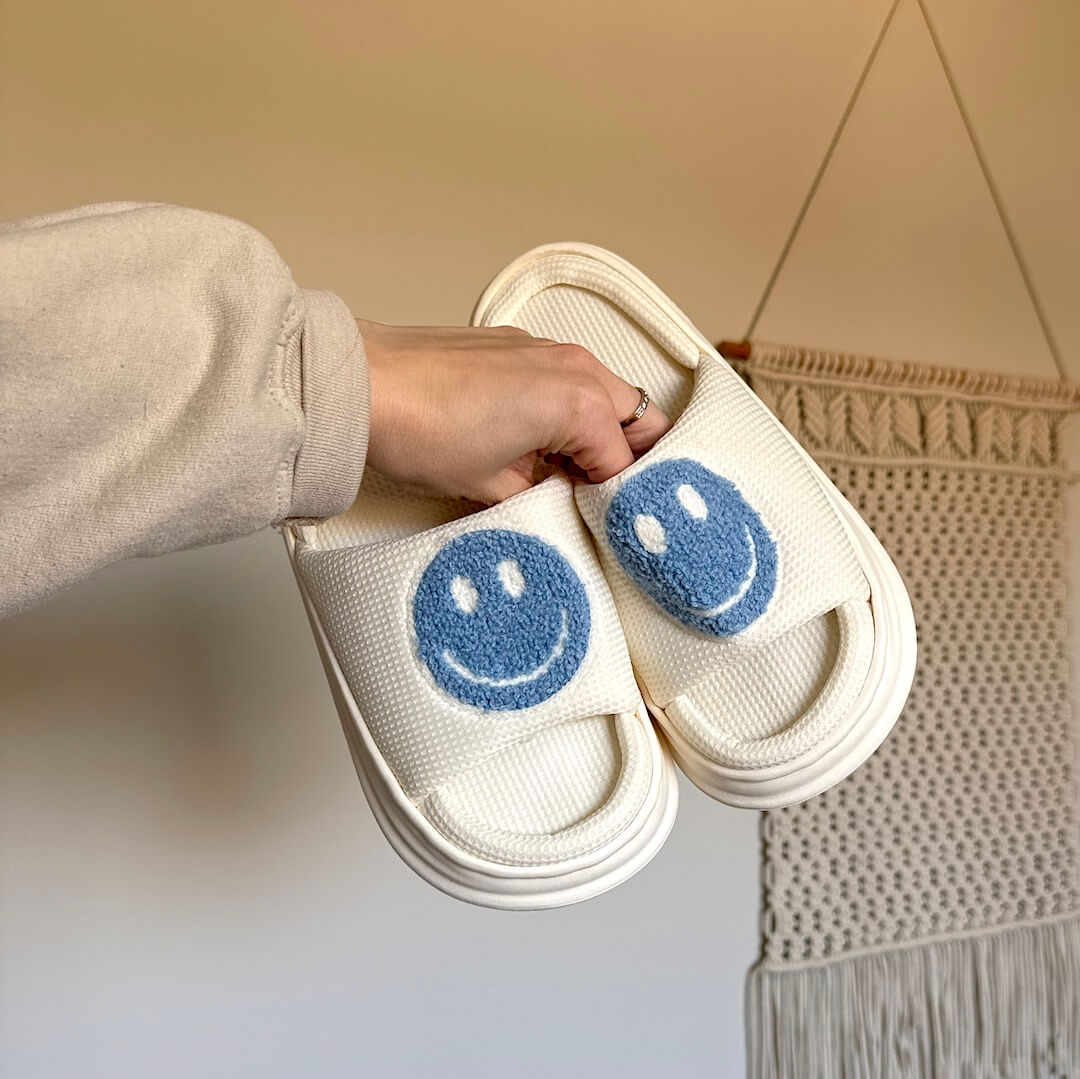 Happy Face Platform Slippers