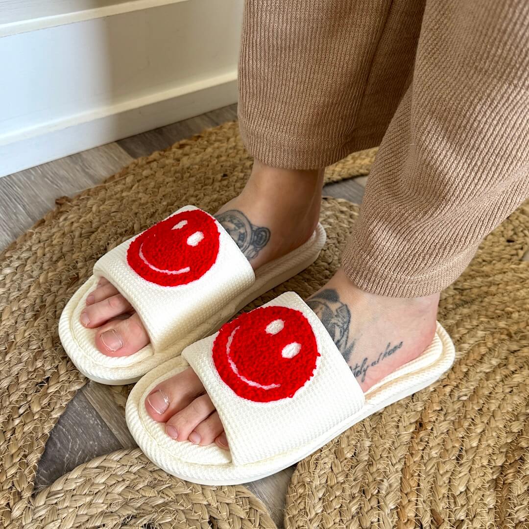 Pantuflas Happy Face Slides