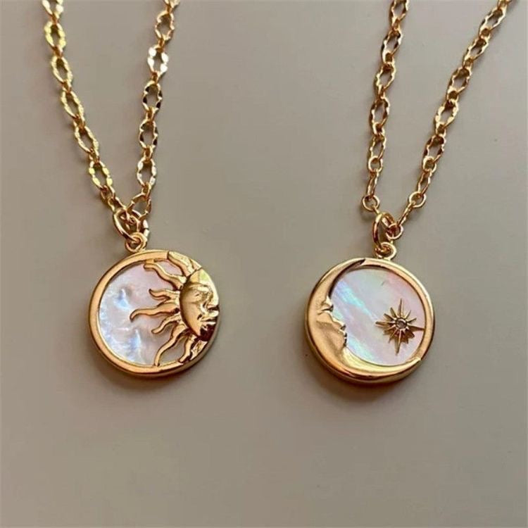 Retro Sun & Moon Necklace