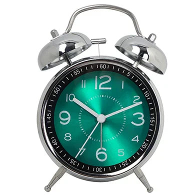 Traditional Metal Analog Alarm Clock with Classic Design