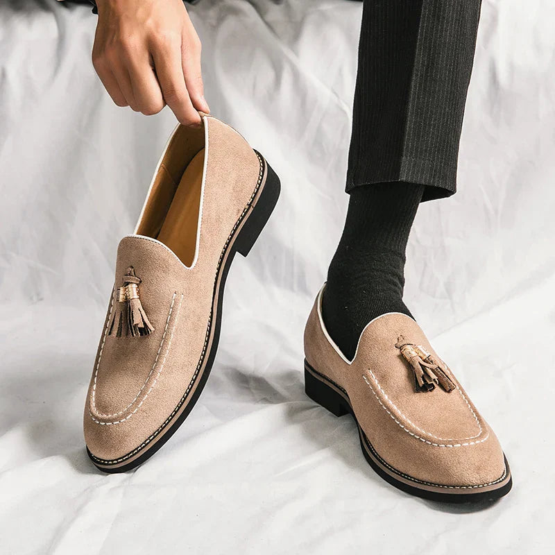 Mocassins de Couro Suede Italiano para Homens