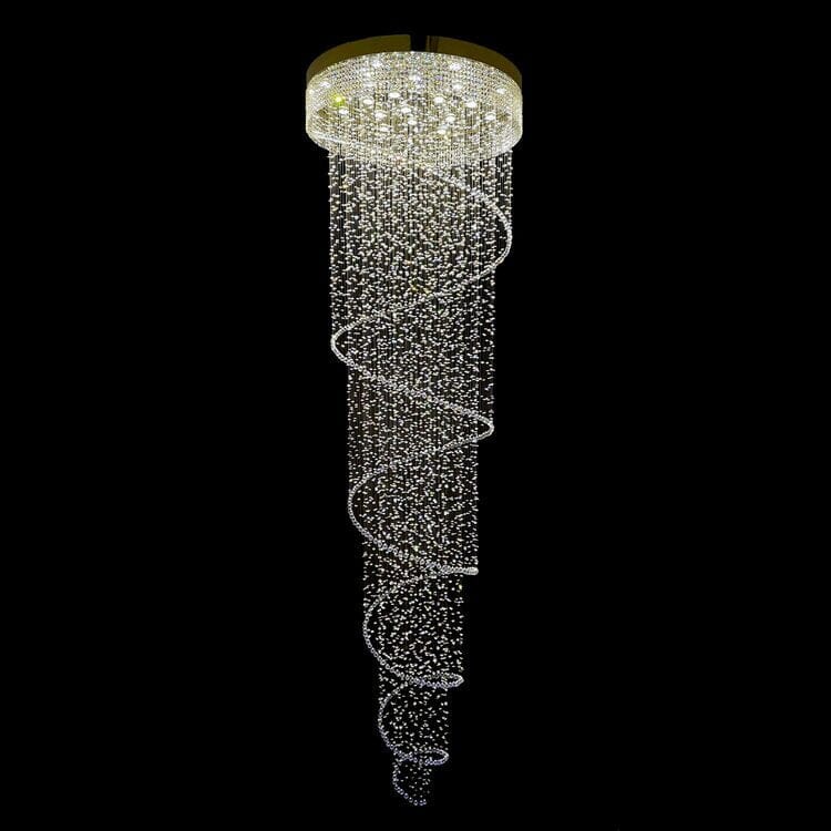 Chandelier en cristal bouclé