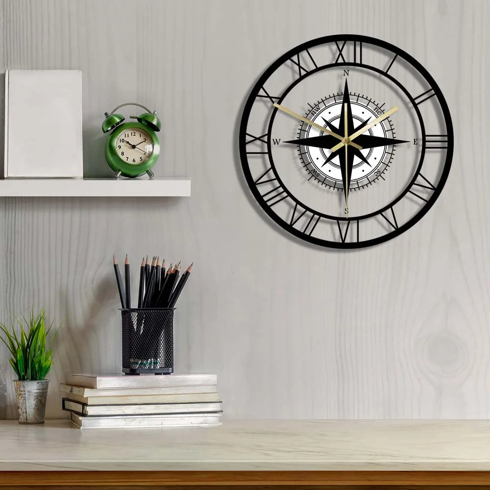 DirectionalChart - Reloj de pared con brújula náutica