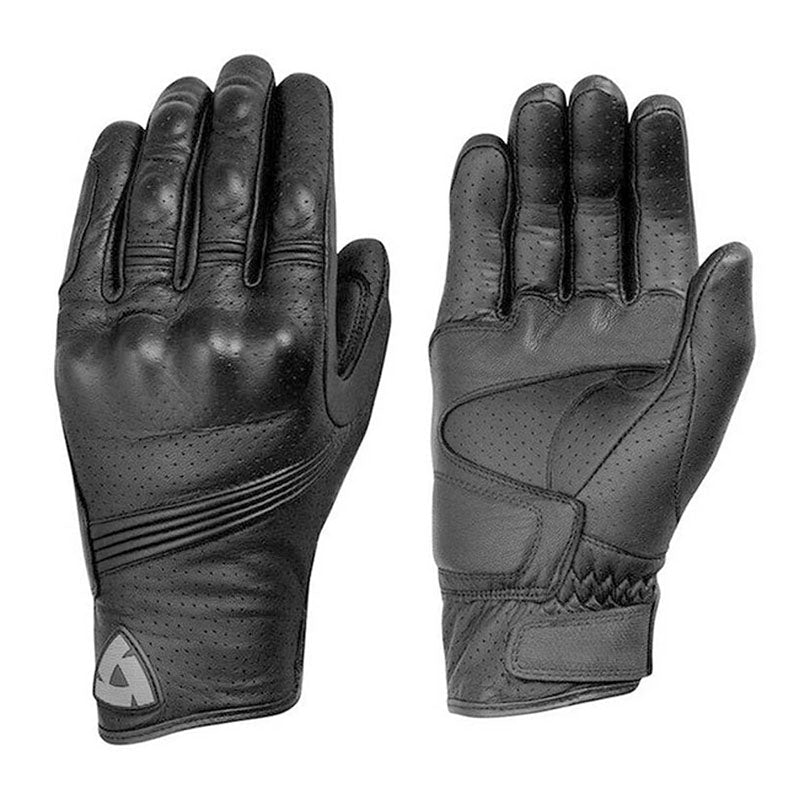 Guantes de cuero para motocicleta con pantalla táctil: cálidos y duraderos