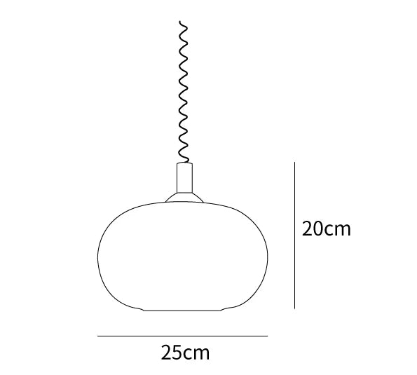 Macaron fjær pendellampe