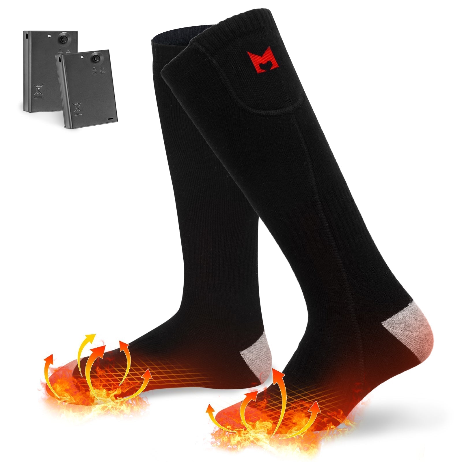 Batteriebeheizte Socken (Schwarz)