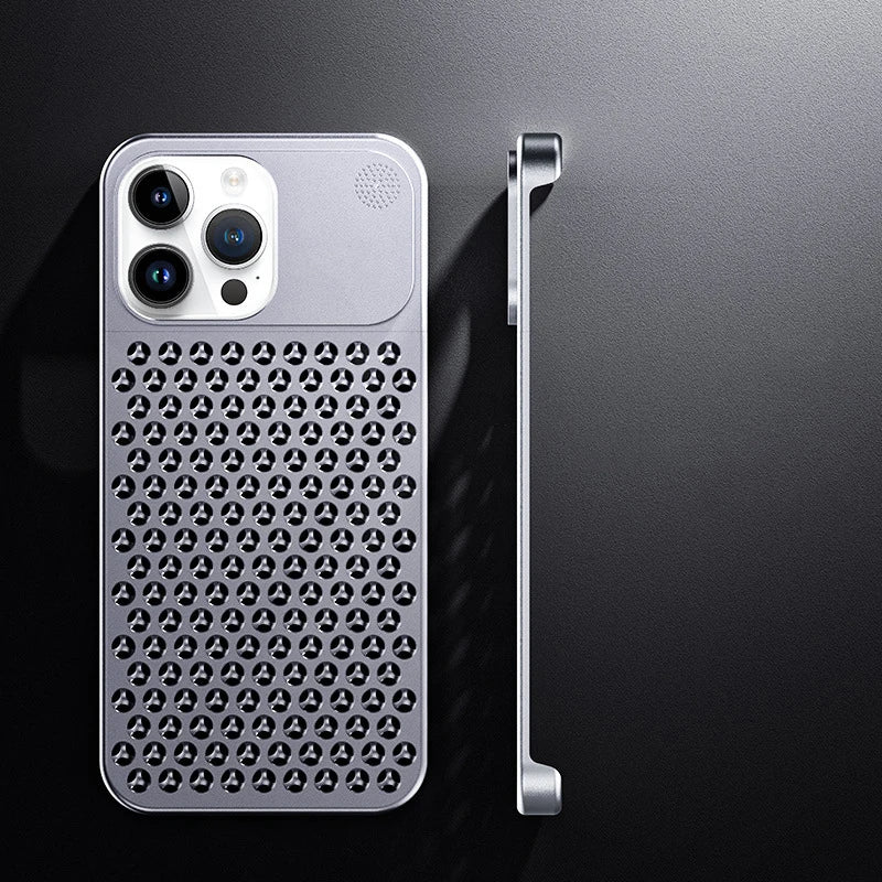 Metaal Titanium Aluminium legering Randloze Beschermcase Voor iPhone