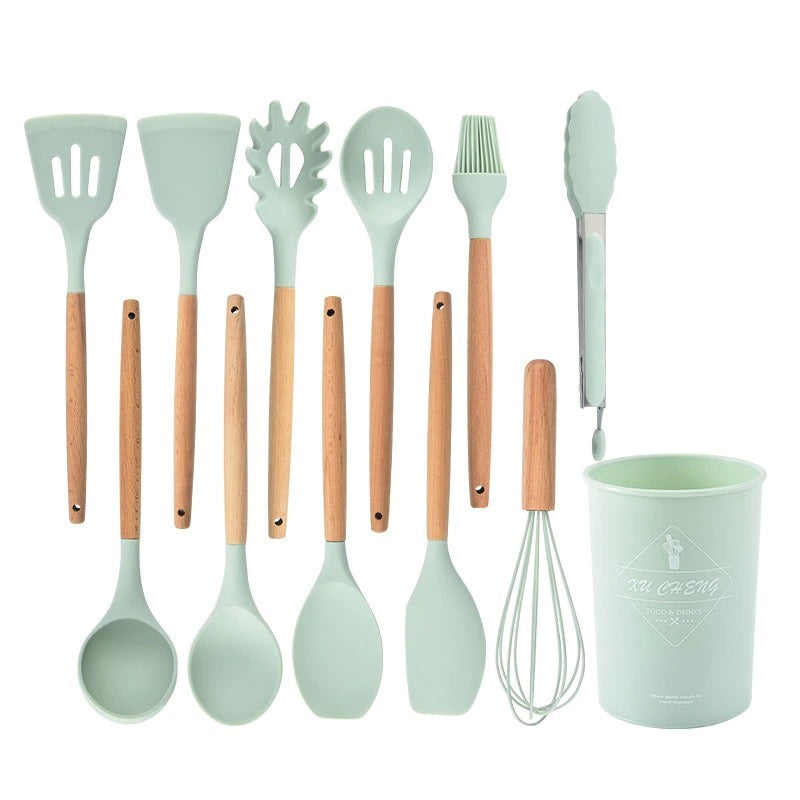 Conjunto de Utensílios de Silicone