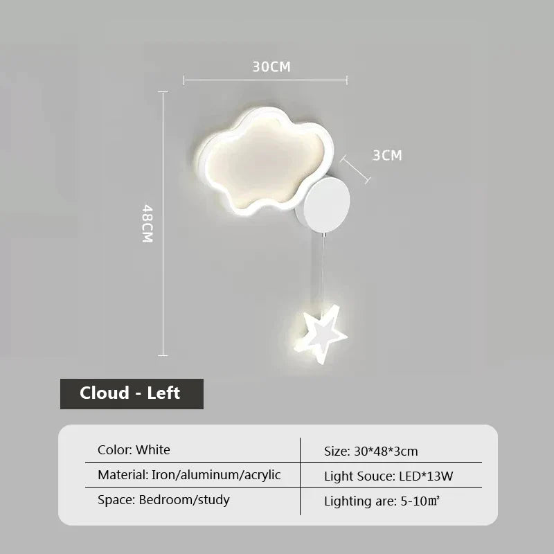 Dreamscape - Cloud Star Moon wall light lamp