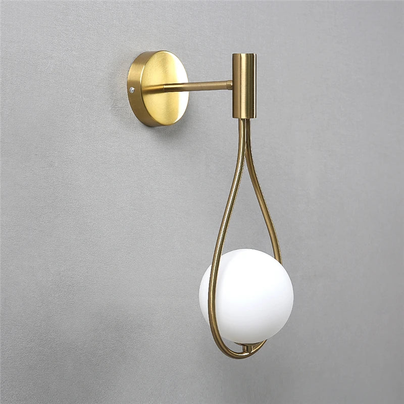 ZenithGlass - Metal glass ball wall light lamp