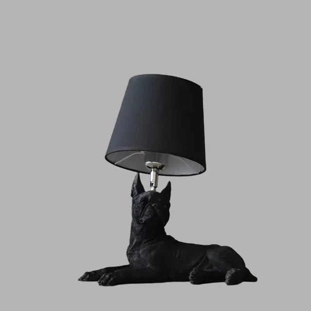 ArtPuppy Deco Style Table Lamp - Charming Iron Dog Design for Elegant Lighting