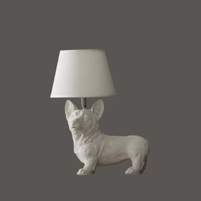 ArtPuppy Deco Style Table Lamp - Charming Iron Dog Design for Elegant Lighting