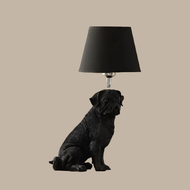 ArtPuppy Deco Style Table Lamp - Charming Iron Dog Design for Elegant Lighting