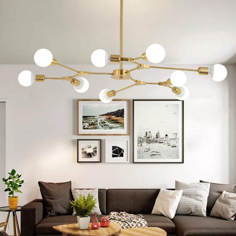 Modern Glam Bulbs Chandelier