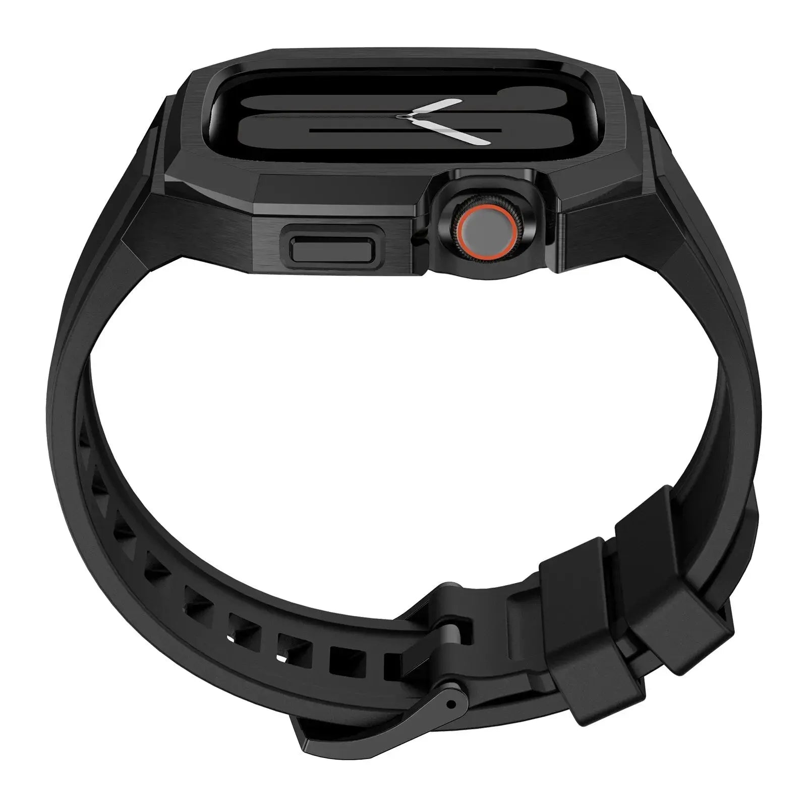 Stainless Steel Case With Rubber Band for Apple Watch