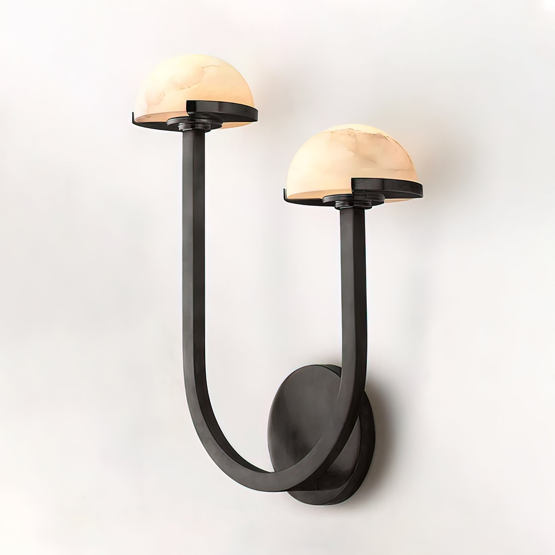 MushroomGlow - Natuurlijke albasten verlichting wandlamp