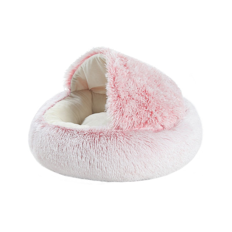 Round Plush Calming Dog/Cat Cave Bed