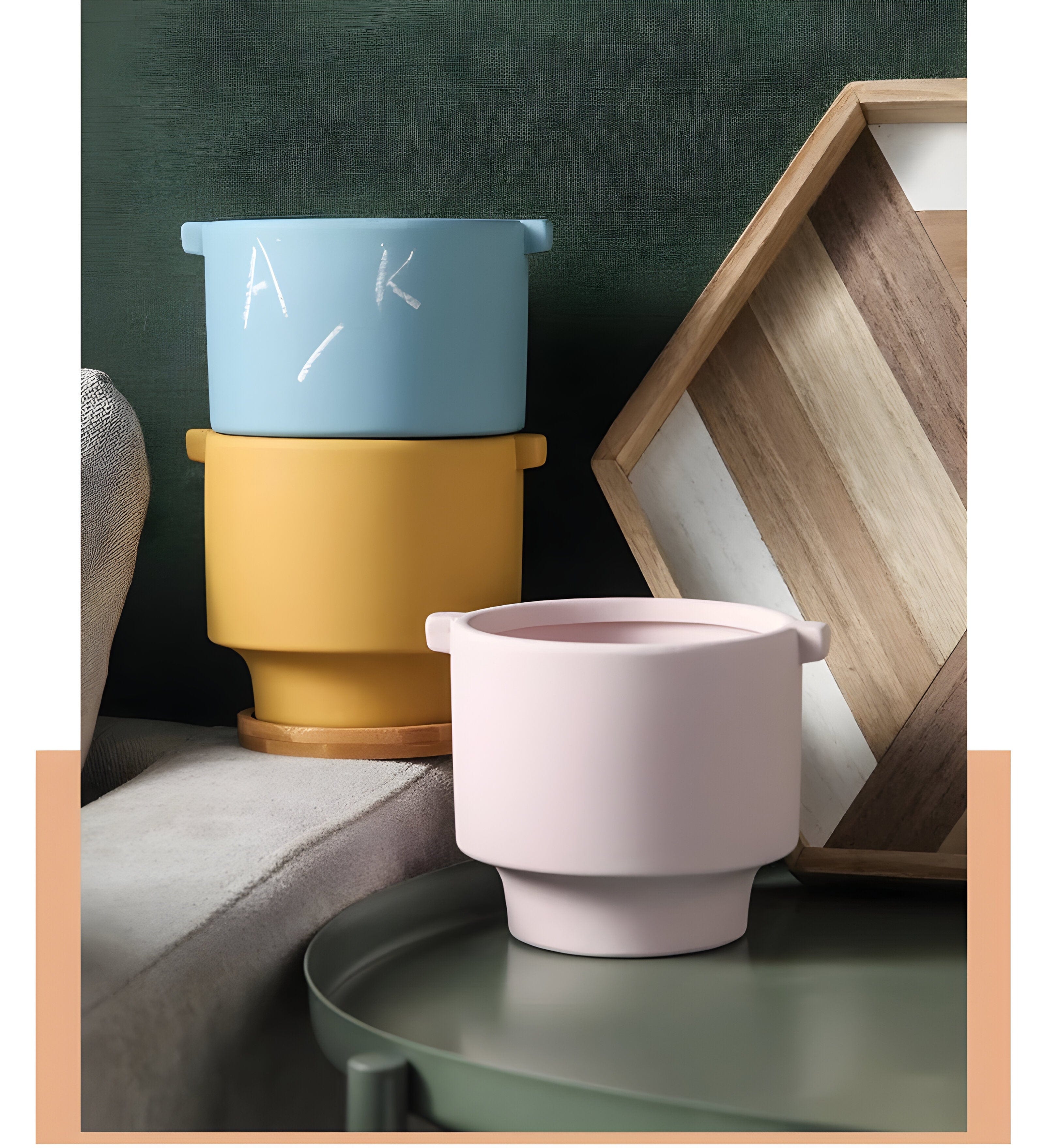 Vaso da fiori in ceramica astratta nordica-Morandi