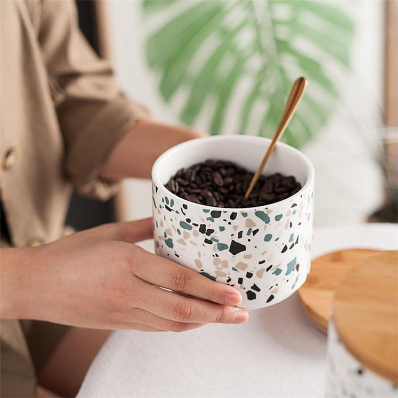 Terrazzo Storage Jars with Lid Collection