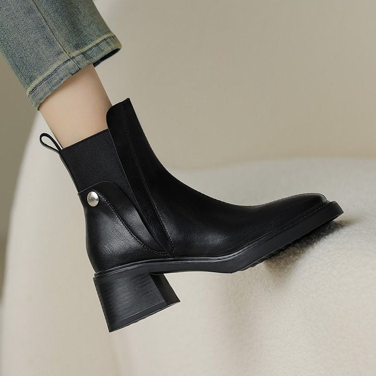 Bottines en cuir italien Grazia