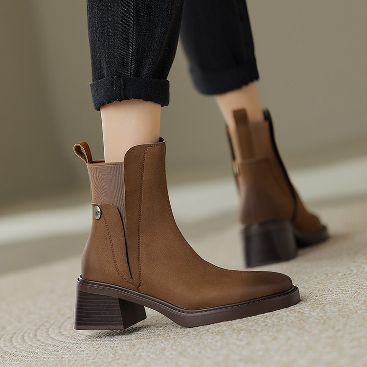 Bottines en cuir italien Grazia