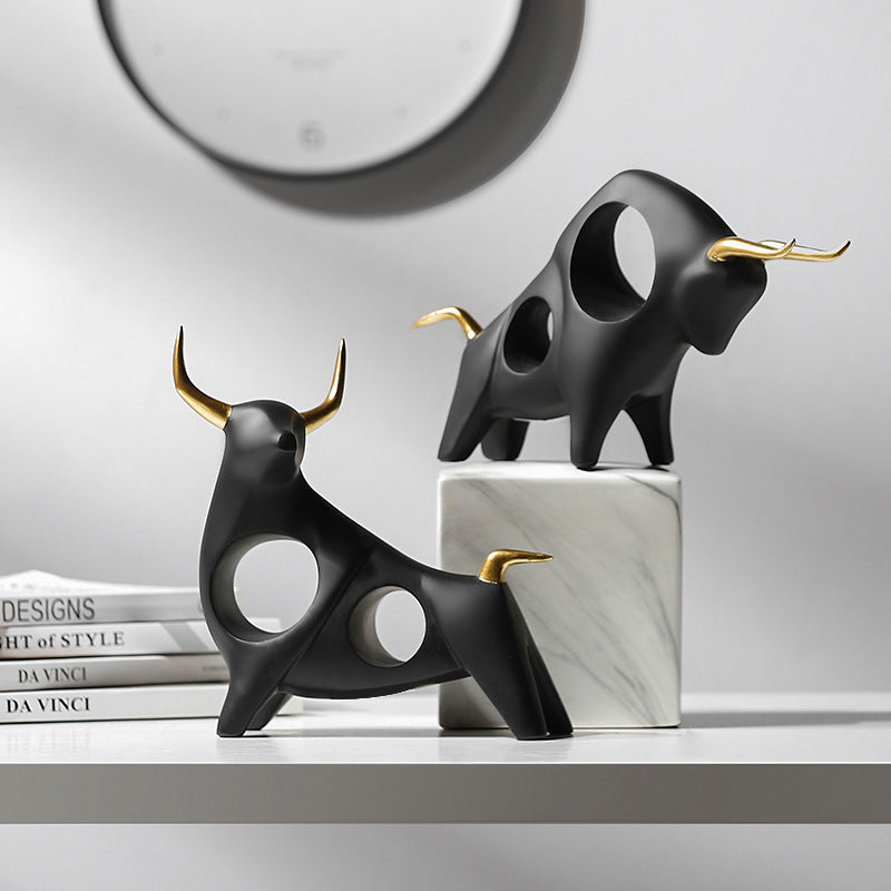 Karoh Bull Figurines Decor