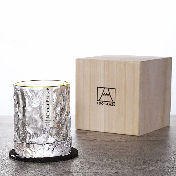 Japanese Edo Kiriko Glacier Whisky Glasses