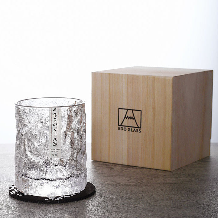 Japanese Edo Kiriko Glacier Whisky Glasses