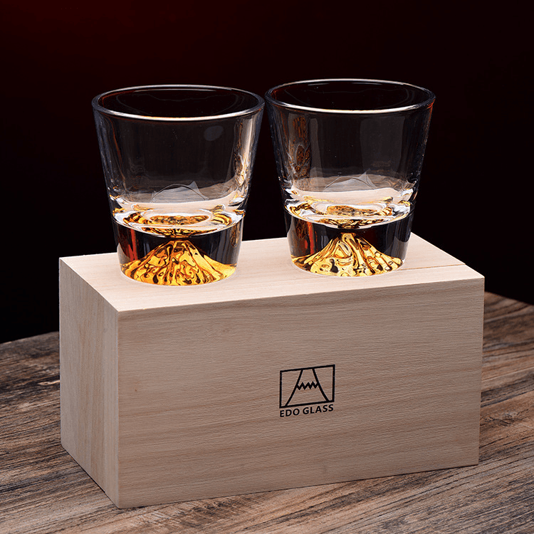 Conjuntos de vasos de whisky del Monte Fuji japonés