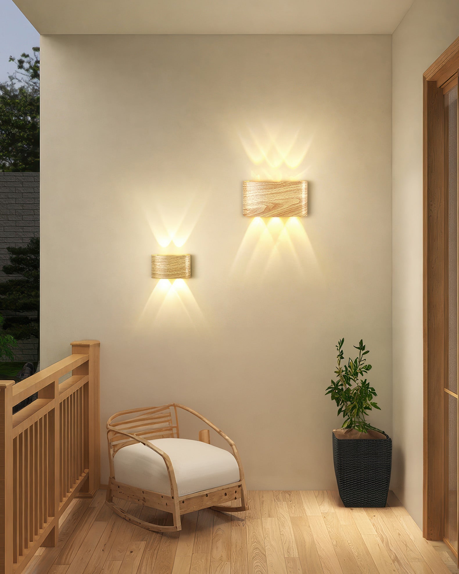 Applique a LED effetto legno Lumina