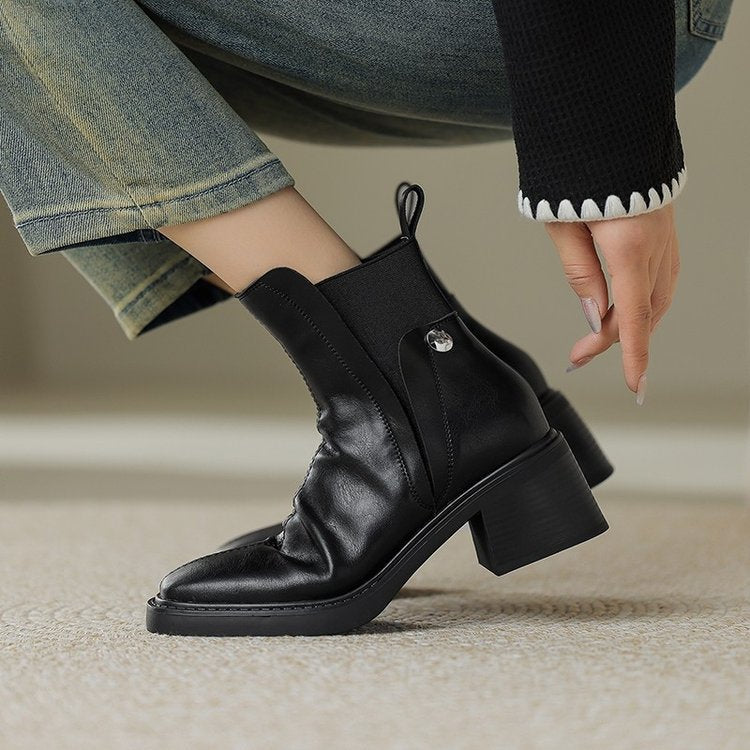 Bottines en cuir italien Grazia