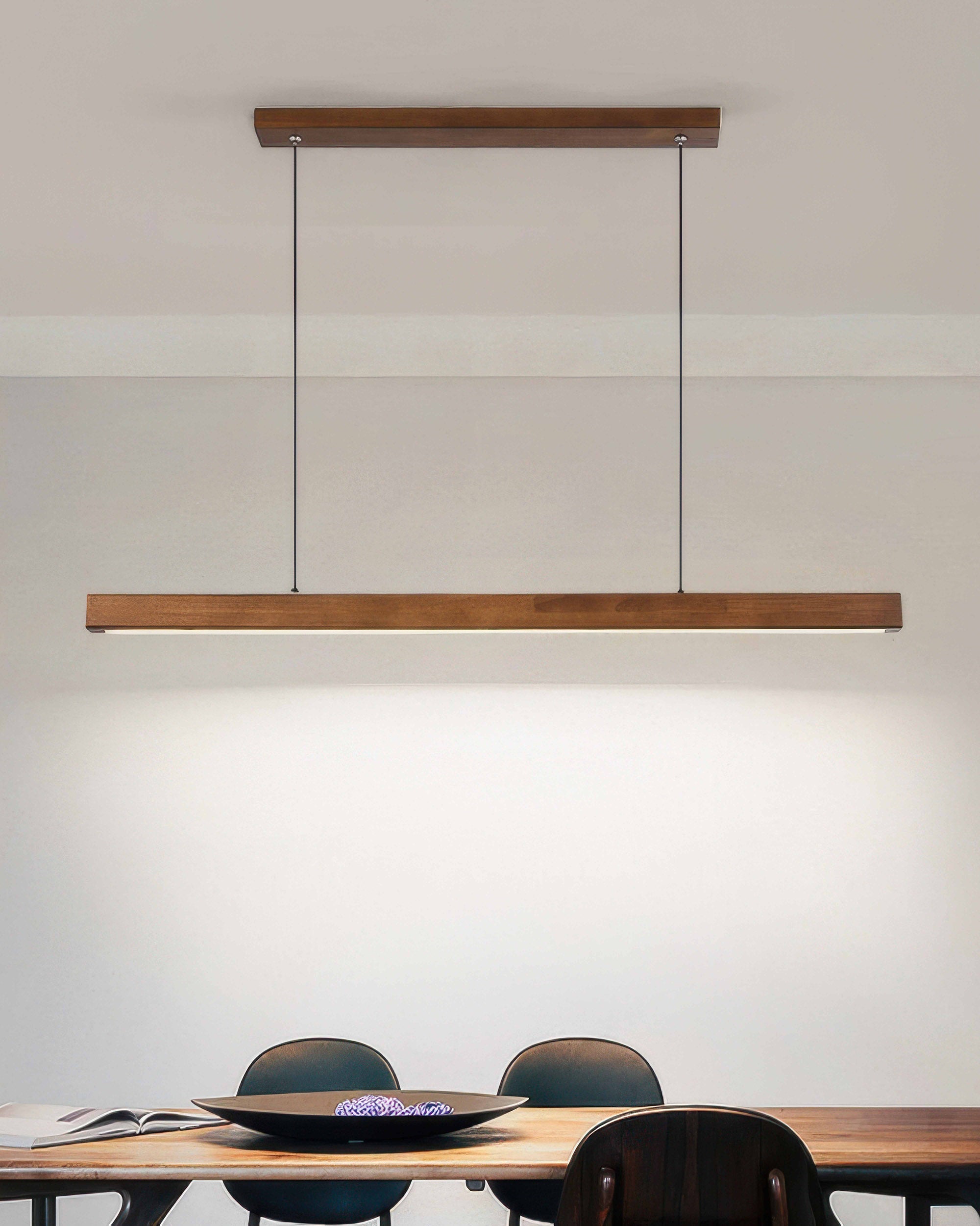 Minimalistische Japanse notenhouten hanglamp