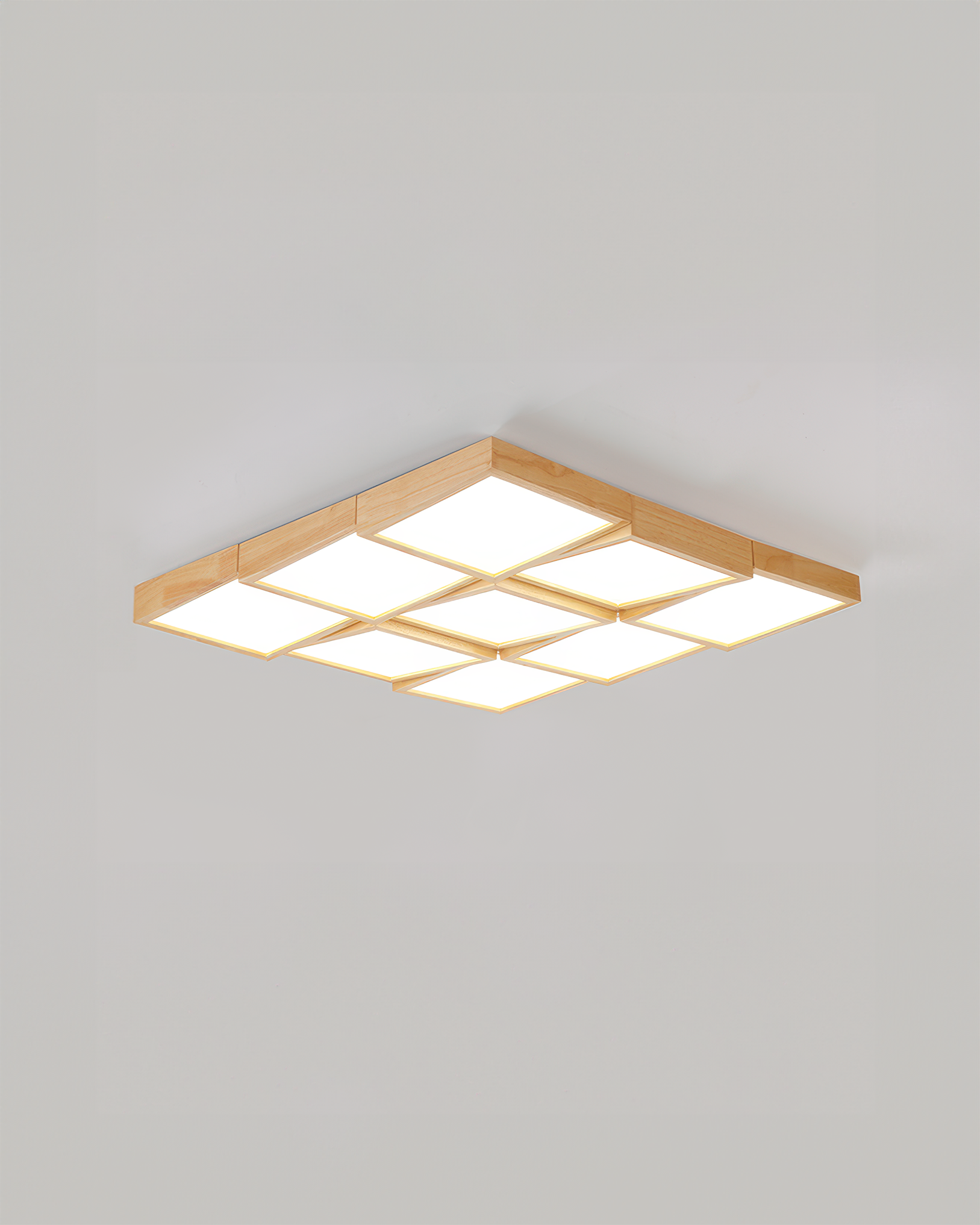 Walnut Modernist Ceiling Lamp