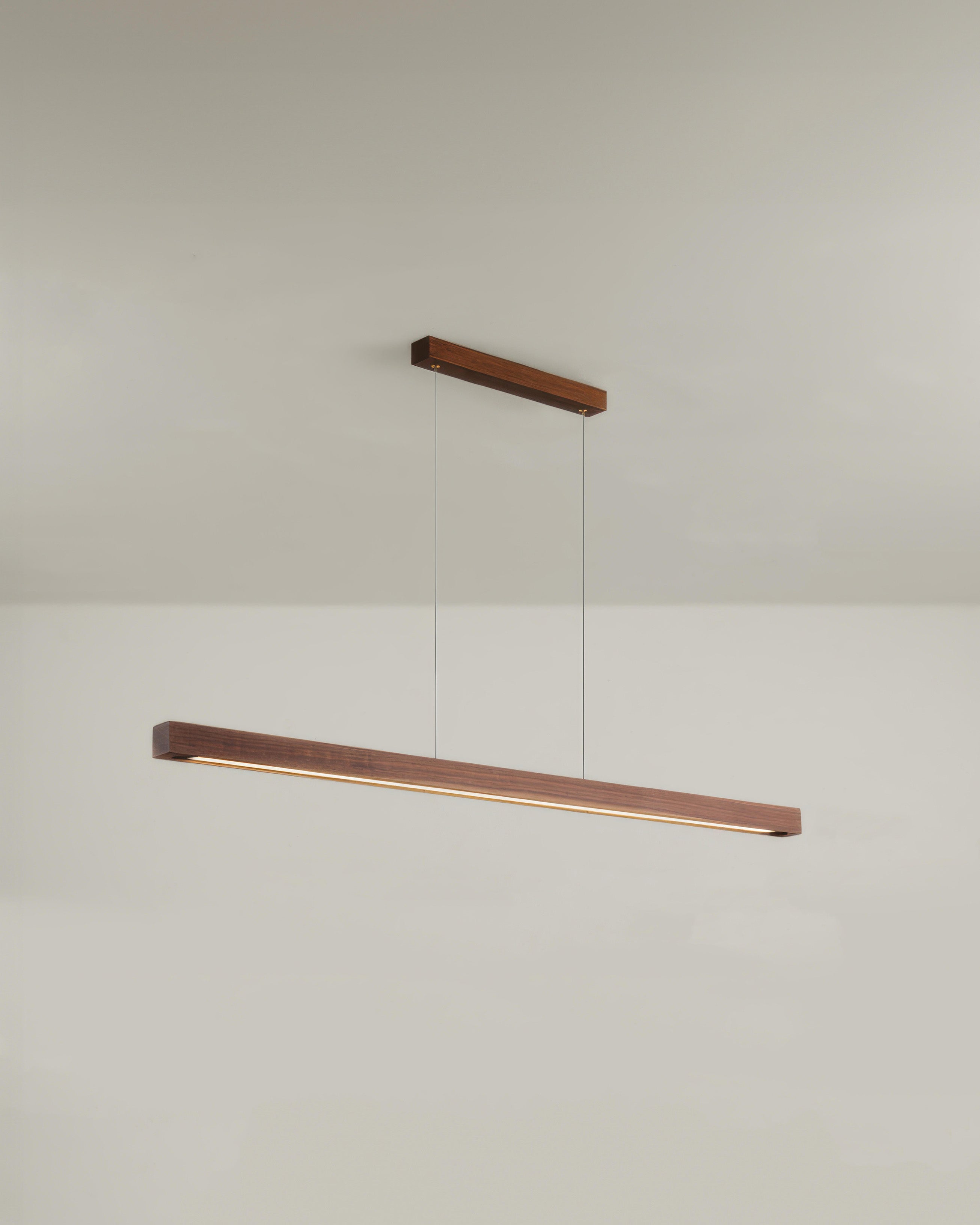 Lampe à suspension minimaliste en noyer japonais