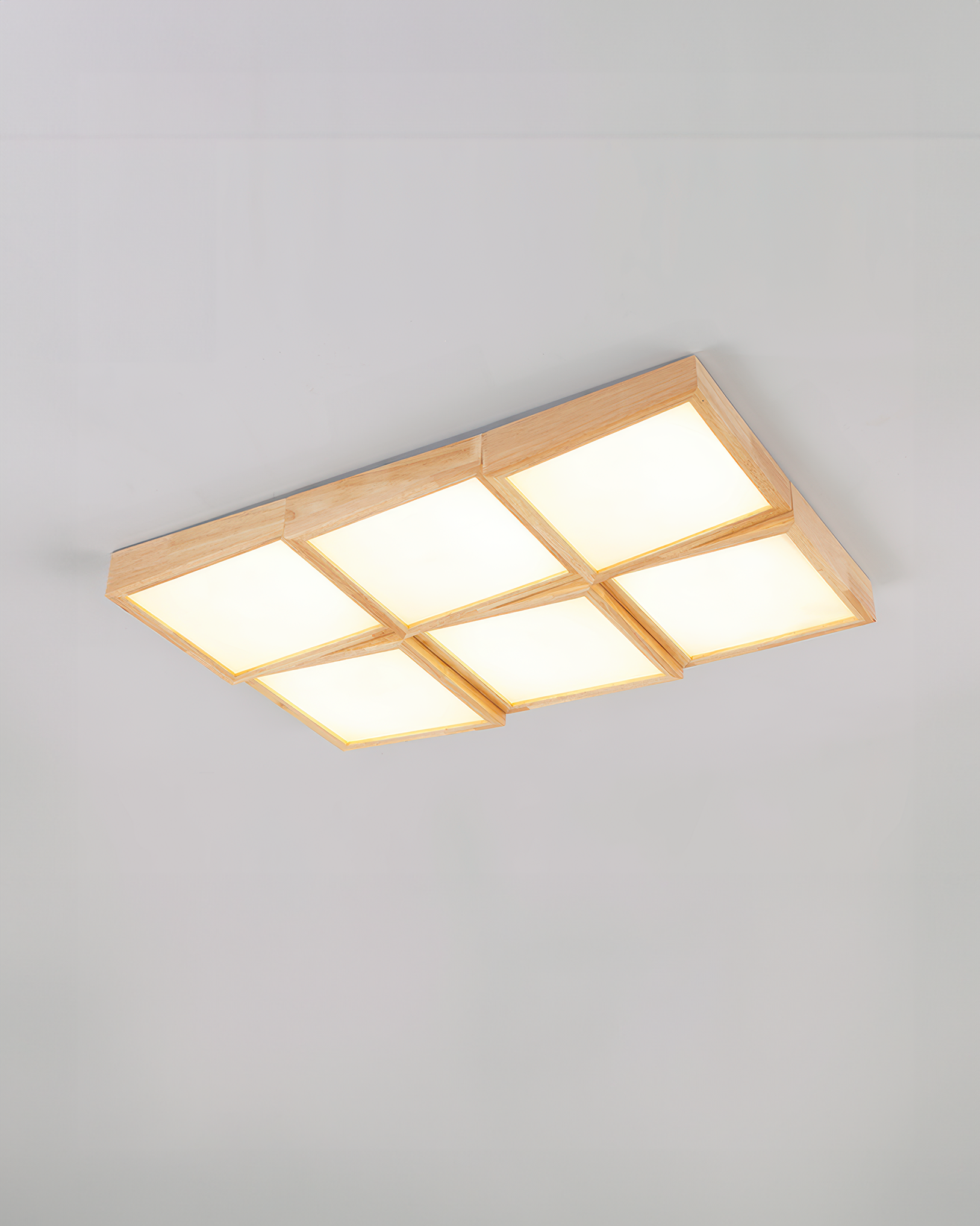 Walnut Modernist Ceiling Lamp