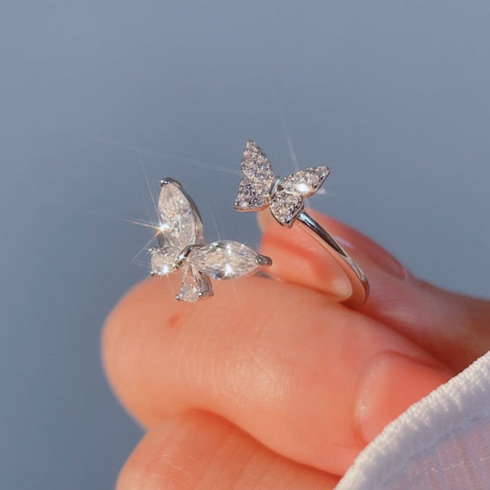 Dainty Butterfly Rings