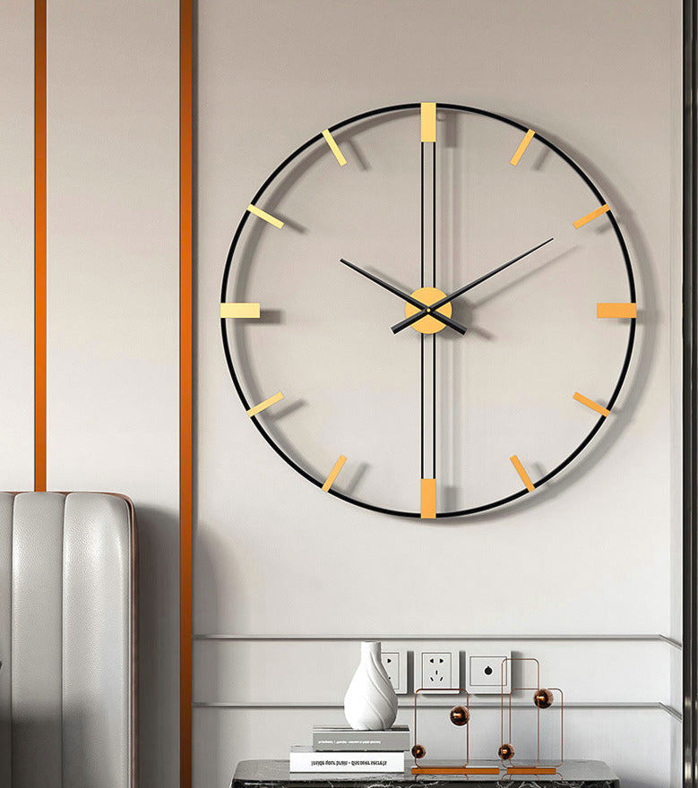 Horloge murale moderne de grande taille pour salon 24 pouces