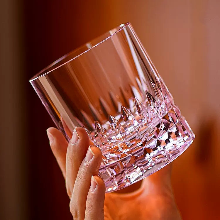 Bicchiere da whisky Edo Kiriko Crystal Royale con scatola di legno