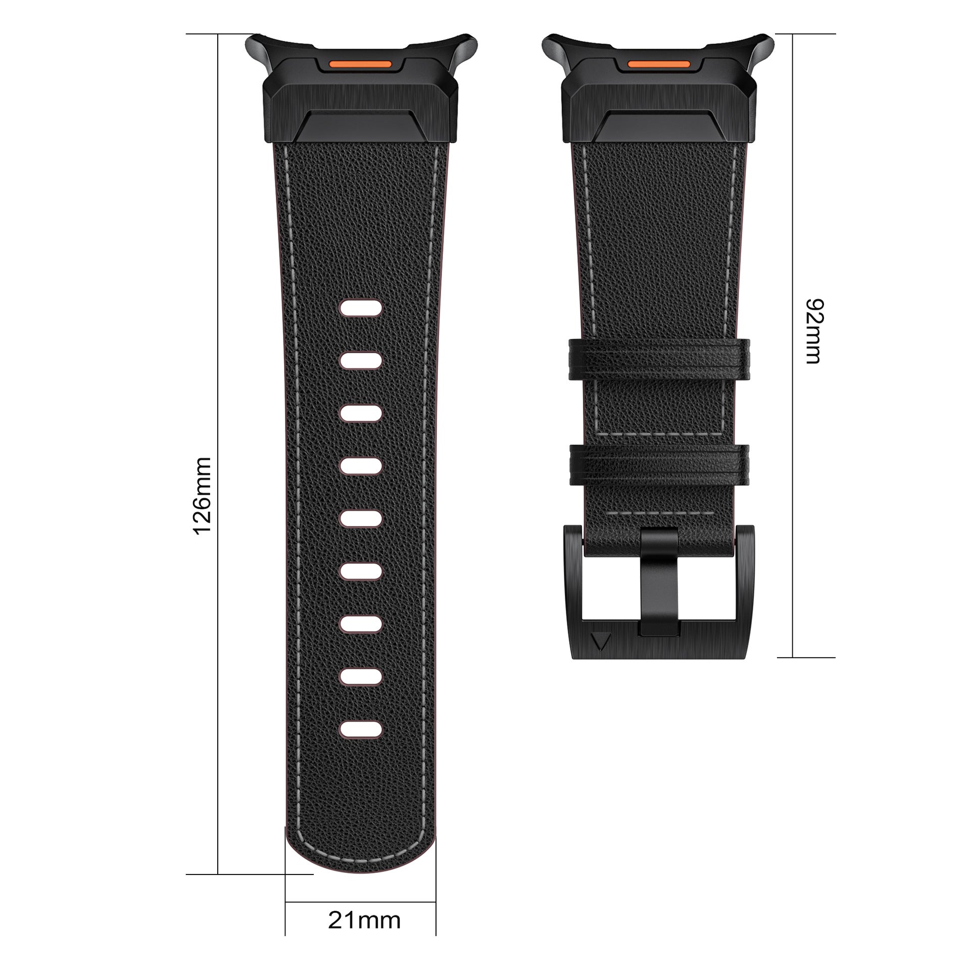 Tactical Leather Band For Samsung Watch 7 Ultra