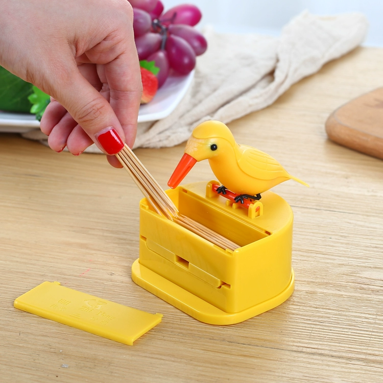 Dispensador de Palitos de Dente em Forma de Pássaro