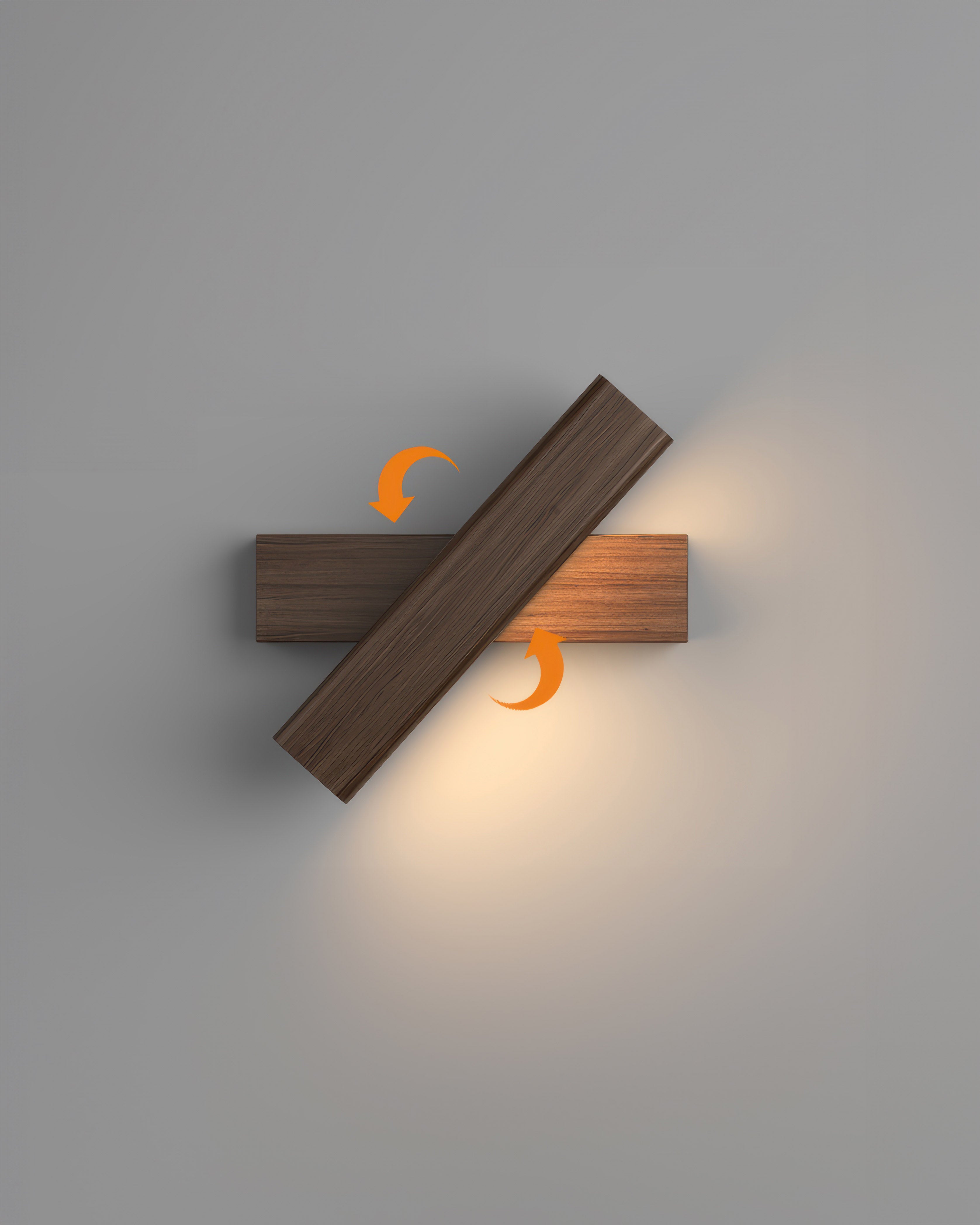 Nordic Wood Grain Roterbar Vegglampe