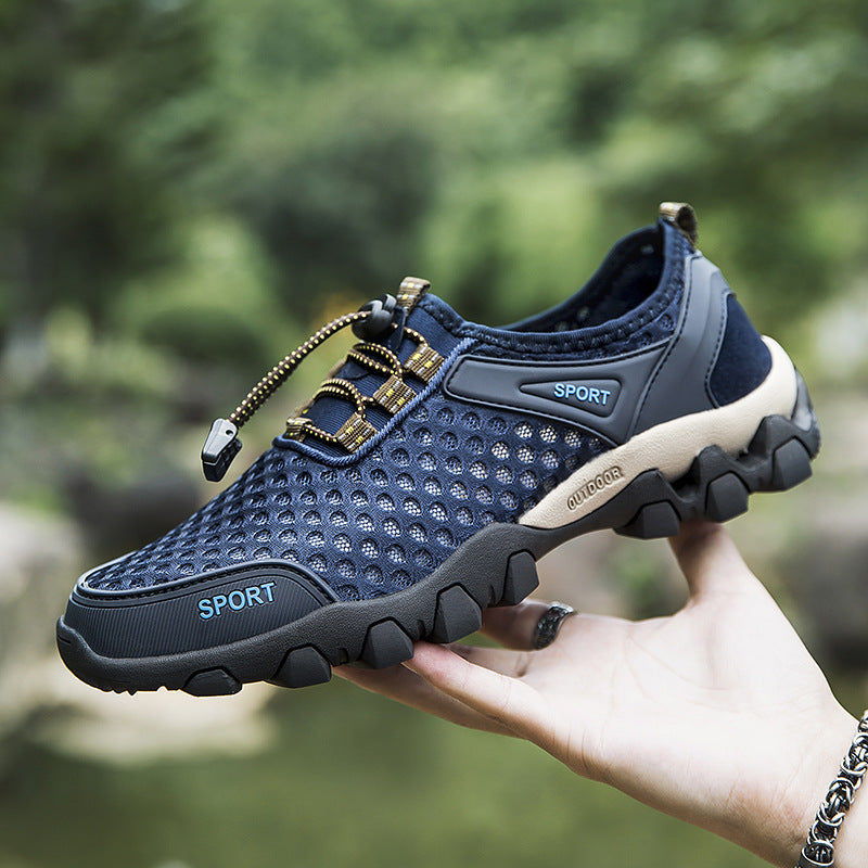 Orthopedic hiking shoes with quick-dry feature