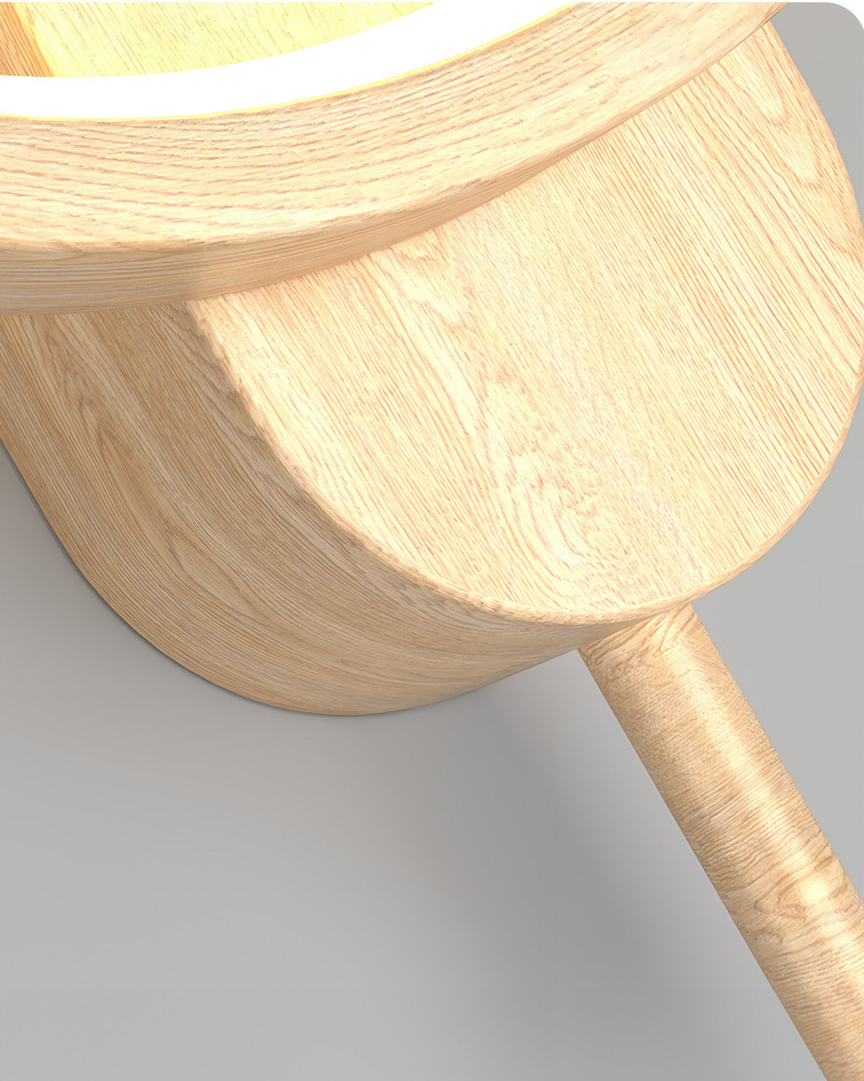 Lampada da parete elegante con venature del legno nordico