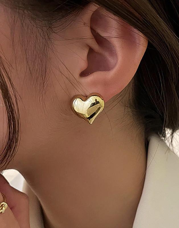 Adore Me Heart Stud Earrings