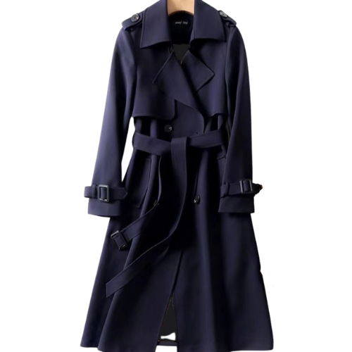 Trench/giacca autunnale Fiona in stile British con doppi bottoni