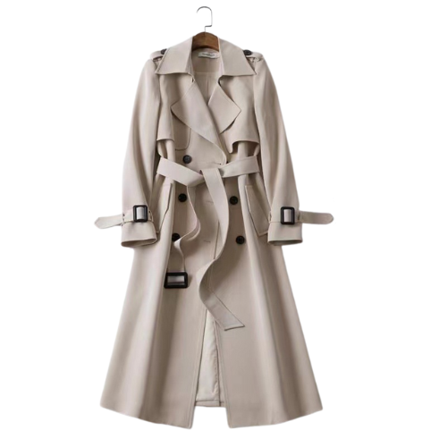 Trench/giacca autunnale Fiona in stile British con doppi bottoni