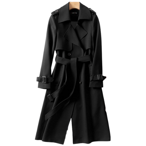 Trench/giacca autunnale Fiona in stile British con doppi bottoni