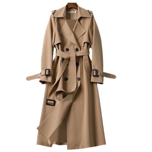 Trench/giacca autunnale Fiona in stile British con doppi bottoni