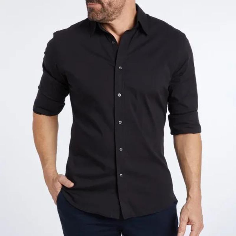 Camicia con cerniera Fabian™ senza pieghe